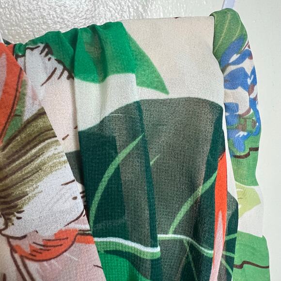 Katie May Come On Home Dress XS Tropical Strapless Floral High Slit Midi Resort - Picture 8 of 13